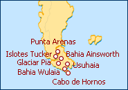 Voir l'itin�raire de la croisi�re Punta Arenas - Ushuaia