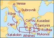 Voir l'itin�raire de la croisi�re Aventure M�diterran�nne