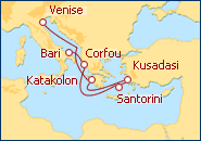 Voir l'itin�raire de la croisi�re Italie, Gr�ce, Turquie