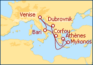 Voir l'itin�raire de la croisi�re M�diterran�e, Gr�ce
