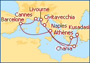 Voir l'itin�raire de la croisi�re M�diterran�e Orientale