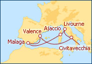 Voir l'itin�raire de la croisi�re M�diterran�e Occidentale