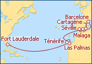 Voir l'itin�raire de la croisi�re Liberty Of The Seas au d�part de Barcelone