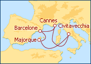 Voir l'itin�raire de la croisi�re Mini croisi�re : Riviera Italienne