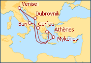 Voir l'itin�raire de la croisi�re Iles Grecques