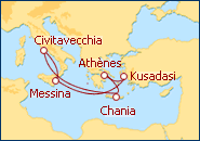 Voir l'itin�raire de la croisi�re M�diterran�e Orientale