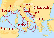 Voir l'itin�raire de la croisi�re M�diterran�e