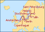 Voir l'itin�raire de la croisi�re Scandinavie et Russie