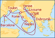 Voir l'itin�raire de la croisi�re M�diterran�e