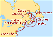 Voir l'itin�raire de la croisi�re Celebrity Summit au d�part de Cape Liberty