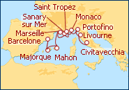 Voir l'itin�raire de la croisi�re Azamara Quest au d�part de Civitavecchia