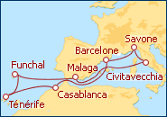Voir l'itin�raire de la croisi�re �les et terres du soleil