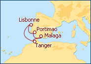 Voir l'itin�raire de la croisi�re Escapade en Atlantique