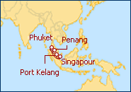 Voir l'itin�raire de la croisi�re Singapour,Malaisie et Tha�lande