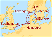 Voir l'itin�raire de la croisi�re D�couverte de la Scandinavie