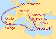 Voir l'itin�raire de la croisi�re Entre M�diterran�e et Adriatique