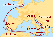 Voir l'itin�raire de la croisi�re Eclats de l�Adriatique