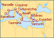 Voir l'itin�raire de la croisi�re M�diterran�e