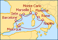 Voir l'itin�raire de la croisi�re M�diterran�e Classique