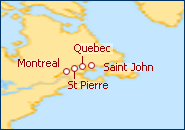 Voir l'itin�raire de la croisi�re Canada et Nouvelle Angleterre