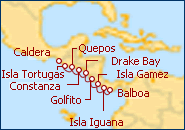 Voir l'itin�raire de la croisi�re Canal de Panama au Costa Rica I