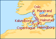 Voir l'itin�raire de la croisi�re Europe du Nord: Oslo - Copenhague