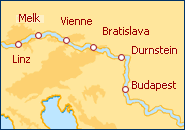 Voir l'itin�raire de la croisi�re Les perles du Danube