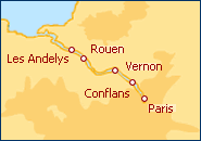 Voir l'itin�raire de la croisi�re La Seine