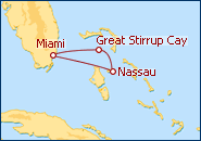 Voir l'itin�raire de la croisi�re Mini Croisi�re Bahamas 
