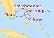 Voir l'itin�raire de la croisi�re Bahamas 
