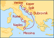 Voir l'itin�raire de la croisi�re Adriatique et Italie