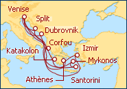 Voir l'itin�raire de la croisi�re Adriatic, Greece, Turkey