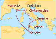Voir l'itin�raire de la croisi�re Tutti Frutti