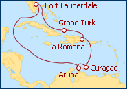 Voir l'itin�raire de la croisi�re Floride