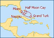 Voir l'itin�raire de la croisi�re Miami, Florida  