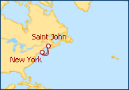 Voir l'itin�raire de la croisi�re New York