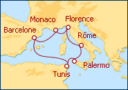 Voir l'itin�raire de la croisi�re Italia al Completo