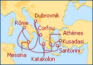 Voir l'itin�raire de la croisi�re Empire M�diterran�en