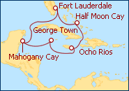 Voir l'itin�raire de la croisi�re Caribe Occidental