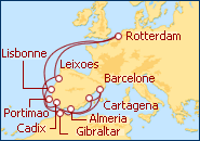 Voir l'itin�raire de la croisi�re Espa�a y Portugal