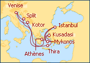 Voir l'itin�raire de la croisi�re Imperios Mediterr�neos