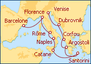 Voir l'itin�raire de la croisi�re Romance Mediterr�neo