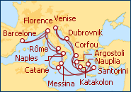 Voir l'itin�raire de la croisi�re Romance Mediterr�neo II 