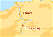 Voir l'itin�raire de la croisi�re March� de No�l en Alsace