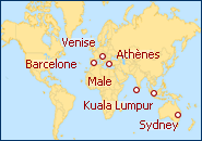 Voir l'itin�raire de la croisi�re Parcial Vuelta al Mundo: De Sydney a Venecia
