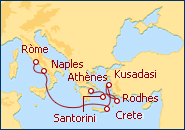 Voir l'itin�raire de la croisi�re Islas Griegas 2013