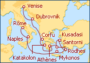 Voir l'itin�raire de la croisi�re Islas Griegas 2013