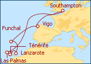Voir l'itin�raire de la croisi�re Europe - Iberia 2013