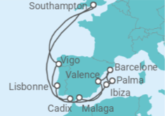 Itinéraire -  Espagne, Portugal - Royal Caribbean