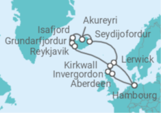 Itinéraire -  Islande et Îles Britanniques - Costa Croisières